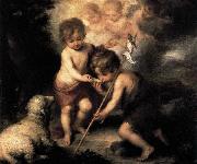 MURILLO, Bartolome Esteban, Infant Christ Offering a Drink of Water to St John